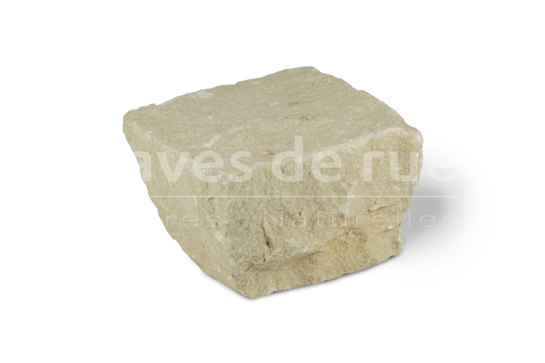 [2246] - pavé grès neuf kandla 14 x 14 x 8 blanc calcaire