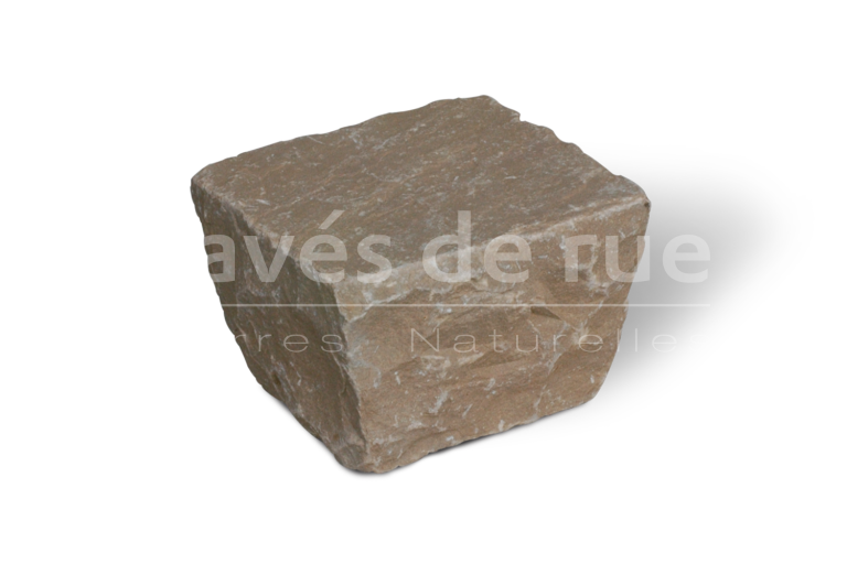 [2284] - pavé grès neuf kandla 14 x 14 x 8 ocre nuancé