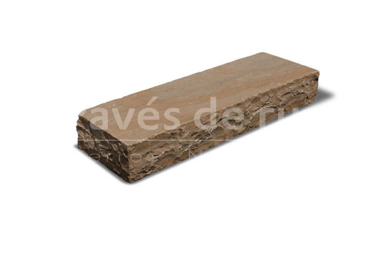 [3231] - marche de grès neuf ocre nuancé - 16 x 33 x 100 - existe également en gris, blanc calcaire et blanc rosé